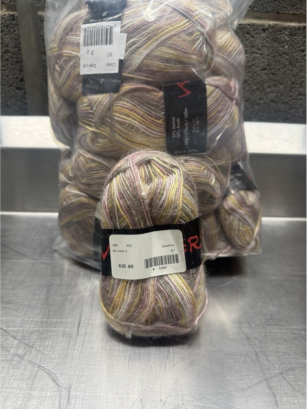 Whispers Yarn Color 07 Smoke Pink 14 Skein Lot